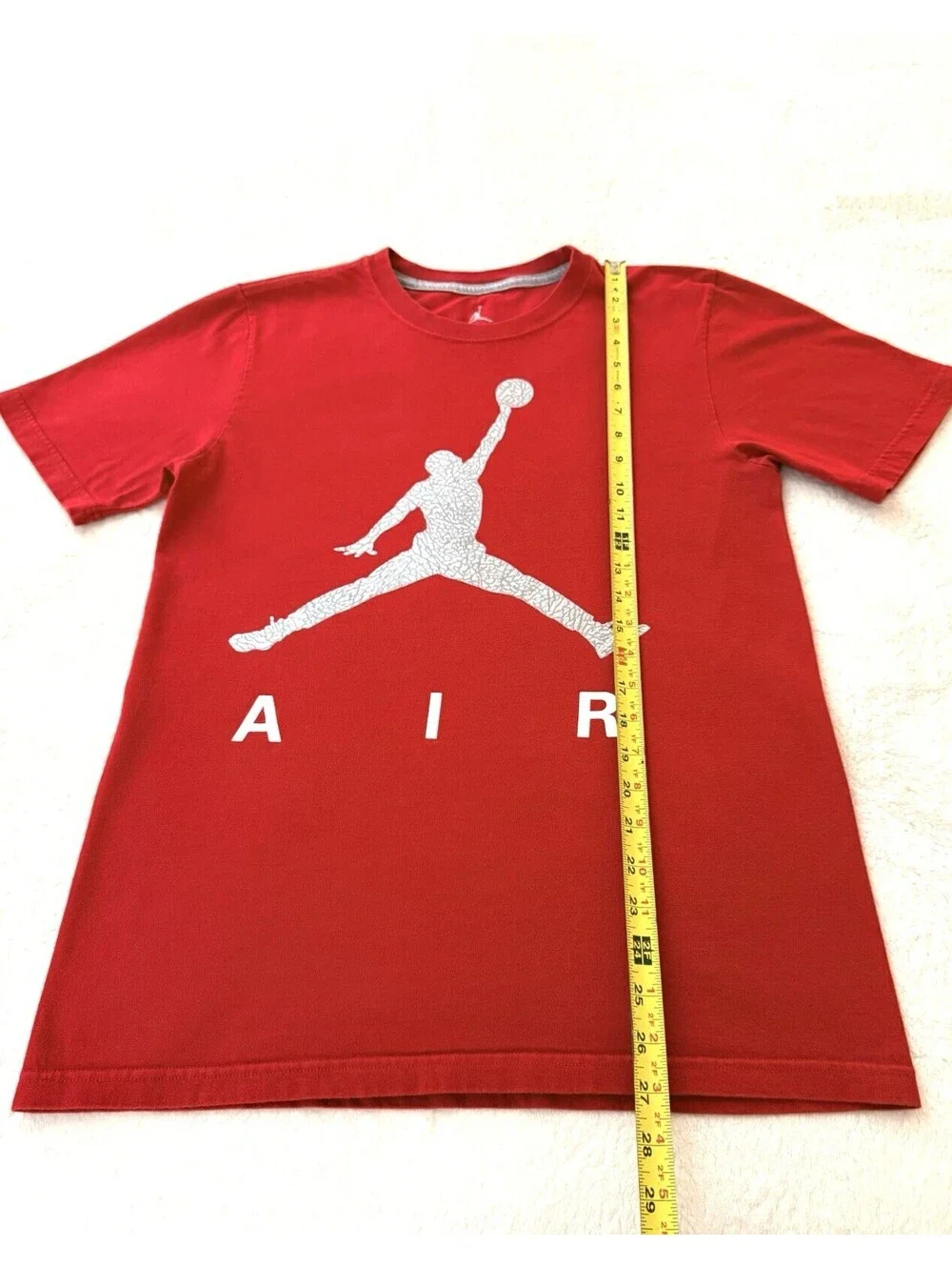 Jordan Air Jumpman Graphic T-Shirt Men’s Small Red 100% Cotton Short Sleeve